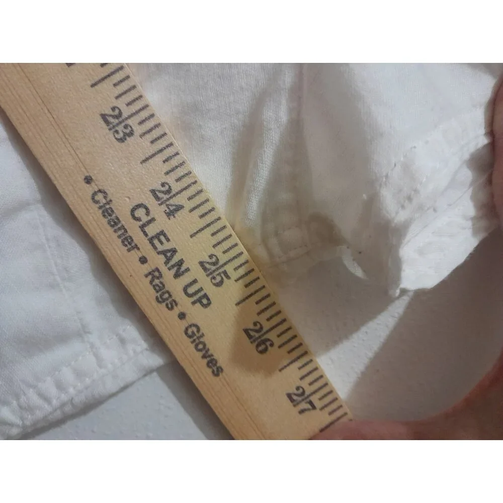 Eddie Bauer Womens Linen Blend Pintucked Peasant Cottagecore Sz 3X Blouse White - Picture 7 of 7